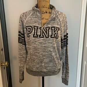 Pink 3/4 zip pull over